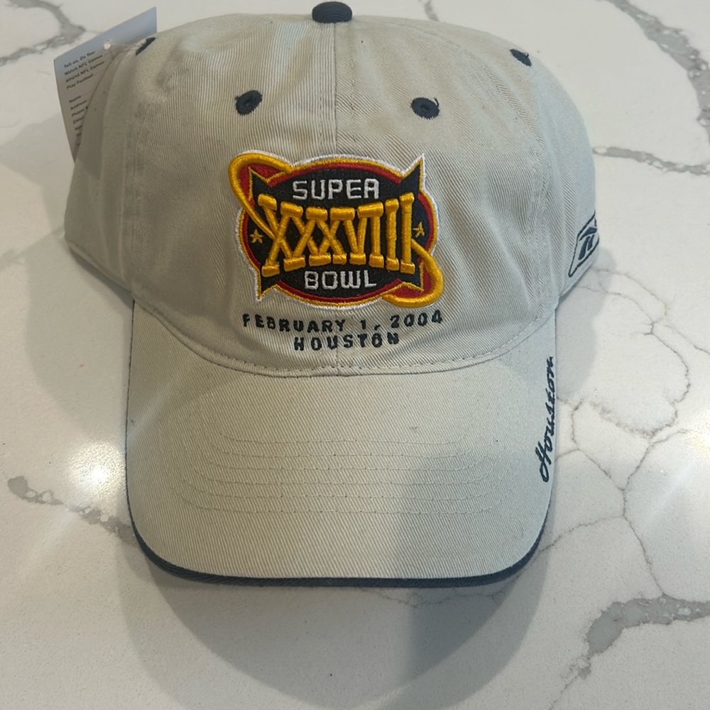 Super Bowl XXXVIII adjustable hat. February 2004 Super Bowl. NWT